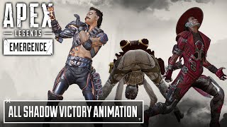 NEW All Legends Shadow Victory Animations  Apex Legends [upl. by Akirej]