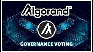 How To Vote For ALGORAND ALGO Governance Measures [upl. by Eenimod641]