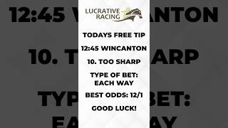 Today’s free tip for the 1245 at Wincanton 🐎 racing horseracing horseracingtips shorts [upl. by Nailil]