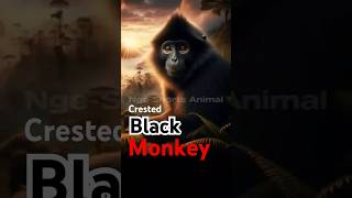 3D Animated Crested Black Monkey youtubeshorts animals [upl. by Boy]