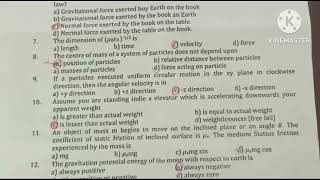 11th std physics 1st Revision question paper with answer 202223 [upl. by Leivad588]