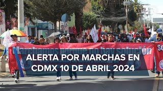 Marchas y manifestaciones 10 de abril en CdMx [upl. by Mihe190]