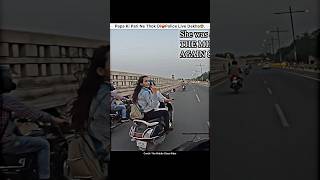 Road Ræge🤬Papa ki pari Show Middle Finger🤬 shorts bike rider papakipari girlrider roadrage r1 [upl. by Atteynek]