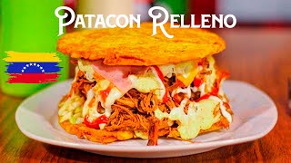 Como Hacer Patacon Venezolano Relleno de Carne [upl. by Romney]