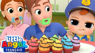 Qui a mangé un cupcake Johny Johny  Comptines pour Bébé  Little Angel Français [upl. by Eelynnhoj]