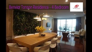 Benviar Tonson Residence 4 Bedroom apartment Chidlom [upl. by Niboc118]