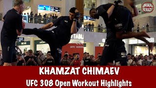 UFC 308 Khamzat Chimaev Open Workout Highlights [upl. by Zedecrem]