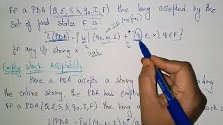 pushdown automata PDA acceptance  TOC  Lec81  Bhanu Priya [upl. by Pasquale]