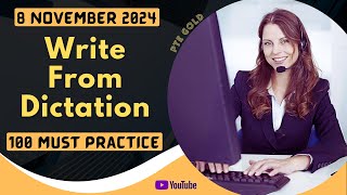 PTE Write From Dictation  NOVEMBER 2024  MUST PRACTICE [upl. by Modesta]