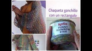 Chaqueta fácil ganchillo rectangular de katia [upl. by Alexina]