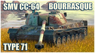 Bourrasque SMV CC64 amp Type 71 • WoT Blitz Gameplay [upl. by Jorgenson202]