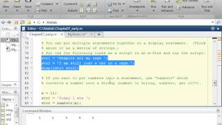 Writing Output Statements in Matlab [upl. by Elmore]