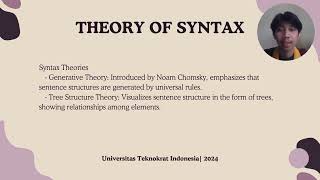 quotTheories of Semantics Syntax and Pragmatics in Linguisticsquot [upl. by Fairleigh526]