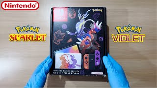 Nintendo Switch OLED Pokémon Scarlet amp Violet Console Unboxing nintendo pokemon unboxing [upl. by Spitzer340]