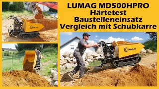 Mini Dumper Lumag MD500HPRO im Einsatz  Dumper vs Schubkarre auf der Baustelle I MD 500 H Pro [upl. by Inman]