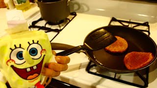 Preparing a Perfect Krabby Patty with SpongeBob [upl. by Martica]