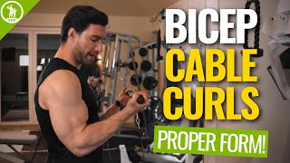 How To Do Cable Bicep Curls  Full Video Tutorial and StepbyStep Guide [upl. by Brendan]