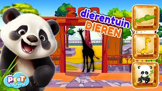 Dierentuin Dierengeluiden met Pretlettertjes • Wie Zit Daar Verstopt [upl. by Ailimac]