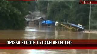 Orissa floods Nearly 800 villages marooned [upl. by Lorry249]