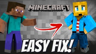 Minecraft Custom Skin Not Showing EASY FIX [upl. by Bendite]