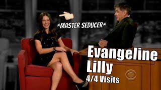 Evangeline Lilly  Plays Along With Craigs Shenanigans  44 Visits on TLLS [upl. by Ecirtac]