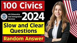 2024 EASY Answer USCIS Official 100 Civics Questions amp Answers for US Citizenship Interview 2024 [upl. by Arun235]