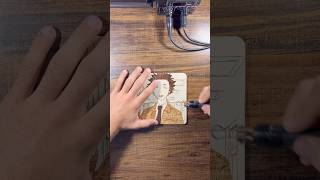 Shoya ishida pyrography Timelapse anime art [upl. by Aronle168]