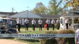 Carterville American Legion 347 hosted a Veterans day ceremony [upl. by Annaujat]