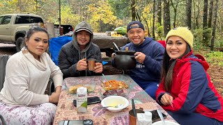 Foraging Wild Edible Mushrooms amp Cooking Eating Khmer Rice Soup Congee [upl. by Negaet]