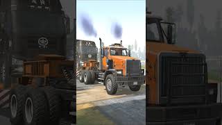 Mighty towing truck does its job mudrunner simulation truck shorts [upl. by Havard]