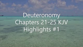 Deuteronomy Chapters 2125 KJV Highlights 1 [upl. by Doran563]