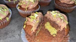 How to make home made Dubai Chocolate Cupcakes  Dubai Chocolade Cupcakes [upl. by Erleena]