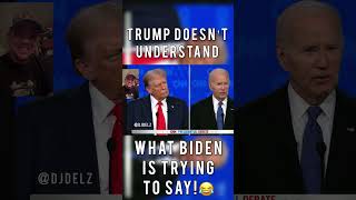 Donald Trump Doesn’t Understand What Joe Biden is Saying Presidential debate joebiden donaldtrump [upl. by Audrit]