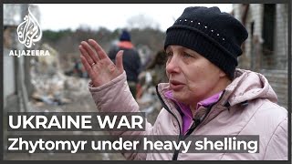 Ukraine war Zhytomyr under heavy shelling as civilians pledge to fight [upl. by Ilyse437]