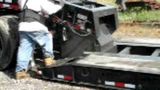 How to detach a Lowboy Trailer [upl. by Duquette]