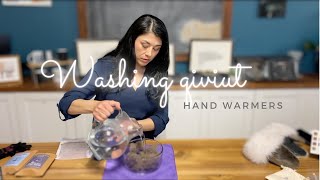 How to wash Nuna Heat qiviut hand warmers [upl. by Acceber335]