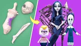 Never Too Old for Dolls 10 Addams Family Barbie and LOL DIYs [upl. by Jacoba]