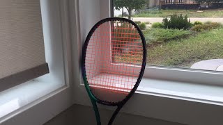 Tennis string static tension loss in full polyester bed after 48 hours [upl. by Rahm]