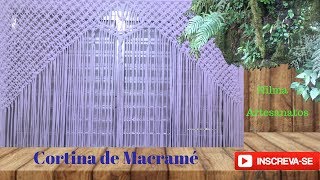 Macramé passo a passo  Cortina de macramé rápido e fácilcmalha [upl. by Cacie308]