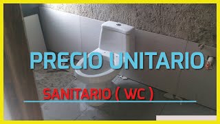 Precio unitario Sanitario WC [upl. by Cyprian]