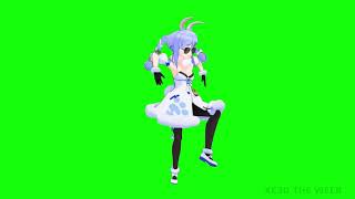 MMD Pekora distraction dance green screen 60fps [upl. by Litsyrk]