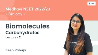 Biomolecules  Carbohydrates  L2  NEET 202223  Seep Pahuja [upl. by Ainevuol]