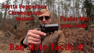 Pietta Pepperbox Chronograph Tested Ban State Tactical [upl. by Ralaigh]