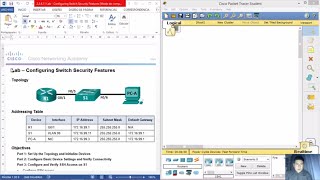 5229  22411 Lab  Configuring Switch Security Features [upl. by Ulda]