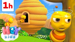 Voici la ruche où vivent les abeilles 🐝  Chansons pour Enfants  HeyKids en Français [upl. by Yim]