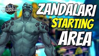 Zandalari Troll Allied Race Starting Area  World of Warcraft Battle For Azeroth [upl. by Enaek610]