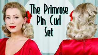 The Primrose Pin Curl Set Vintage Hairstyle [upl. by Aplihs538]