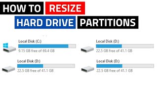 How to Resize Partition  Shrink and Extend Drive Partition in Windows 10 [upl. by Ortensia]