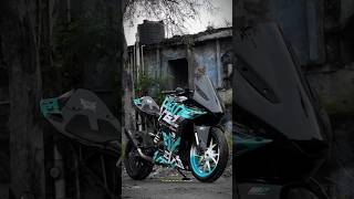 Exhaust modified for ktm 390 💥 Sky blue colour RC 390 🥶 rc390 ytshorts shorts viral [upl. by Emmalynn]