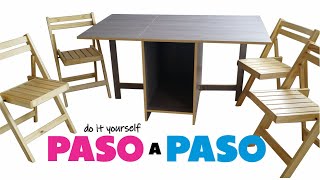 ¿Cómo hacer una mesa extensible y rebatible 🔴 SIN EXPERIENCIA 🔴 [upl. by Ahsineb]